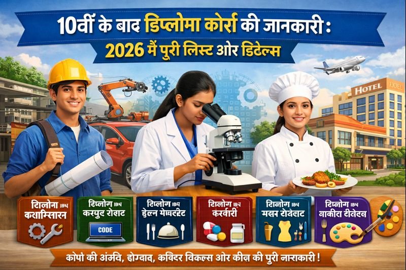 10वीं के बाद डिप्लोमा कोर्स की जानकारी: 2026 में पूरी लिस्ट और डिटेल्स