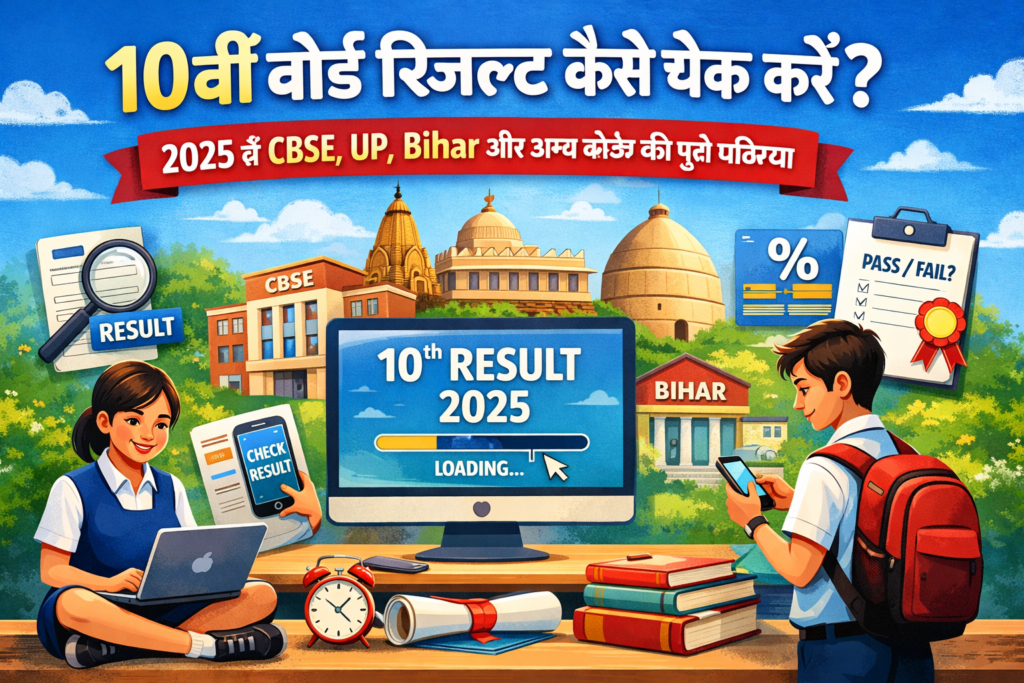 10वीं बोर्ड रिजल्ट कैसे चेक करें? 2025 में CBSE, UP, Bihar और अन्य बोर्ड्स की पूरी प्रक्रिया