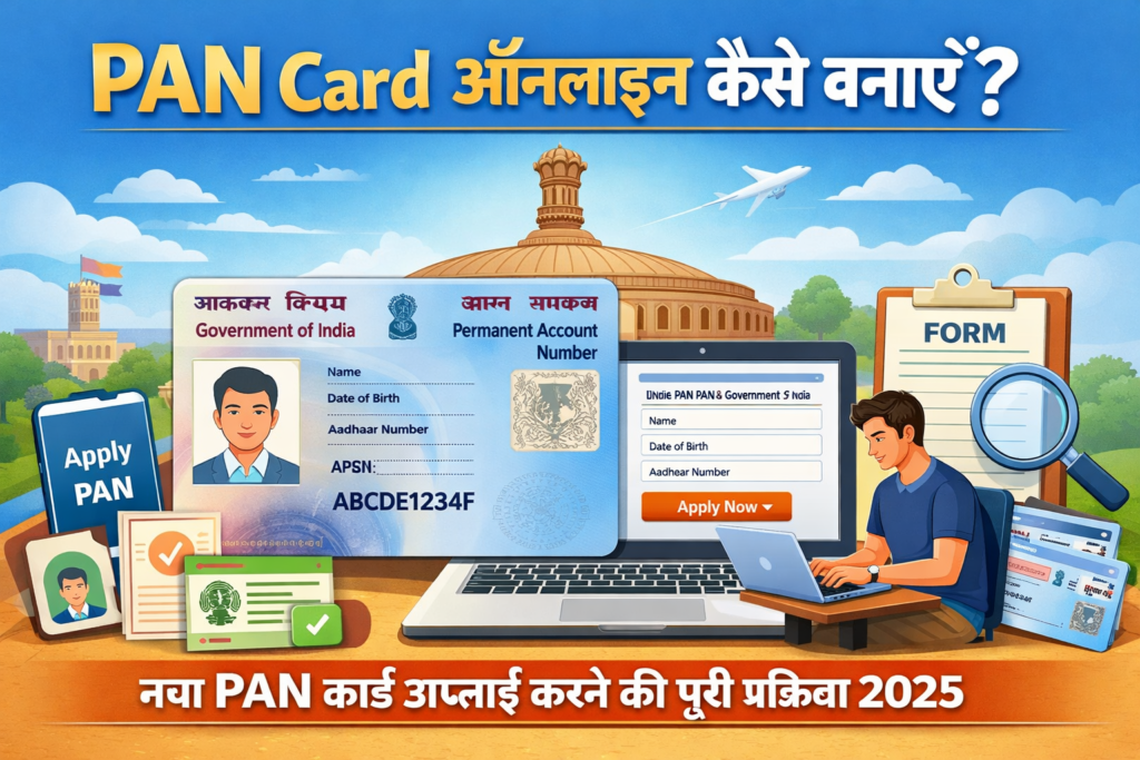 PAN Card ऑनलाइन कैसे बनाएँ? नया PAN कार्ड अप्लाई करने की पूरी प्रक्रिया 2025