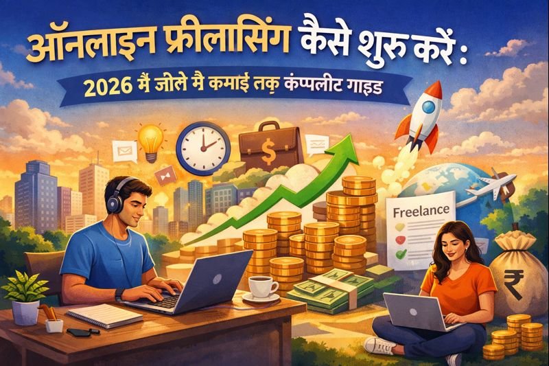 ऑनलाइन फ्रीलांसिंग कैसे शुरू करें: 2026 में जीरो से कमाई तक कंपलीट गाइड