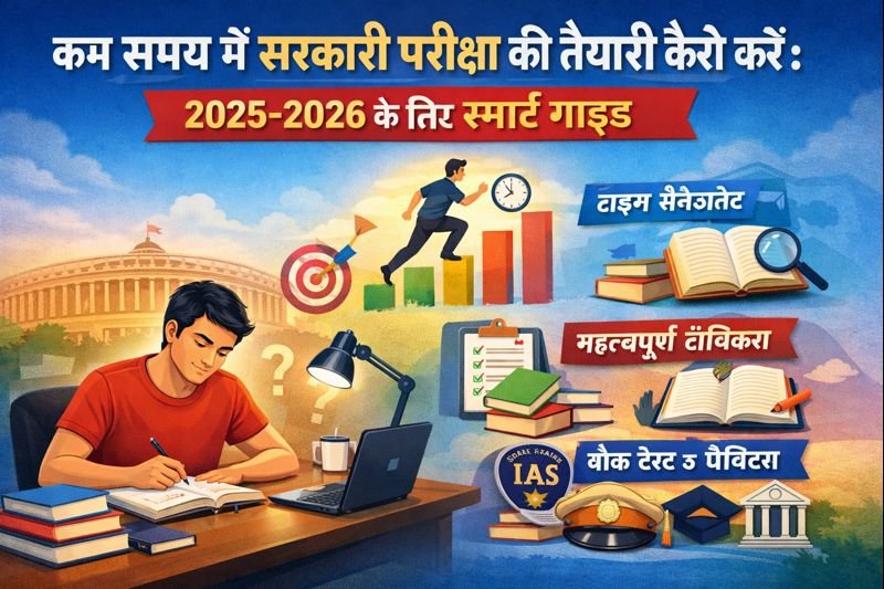 कम समय में सरकारी परीक्षा की तैयारी कैसे करें: 2025-2026 के लिए स्मार्ट गाइड
