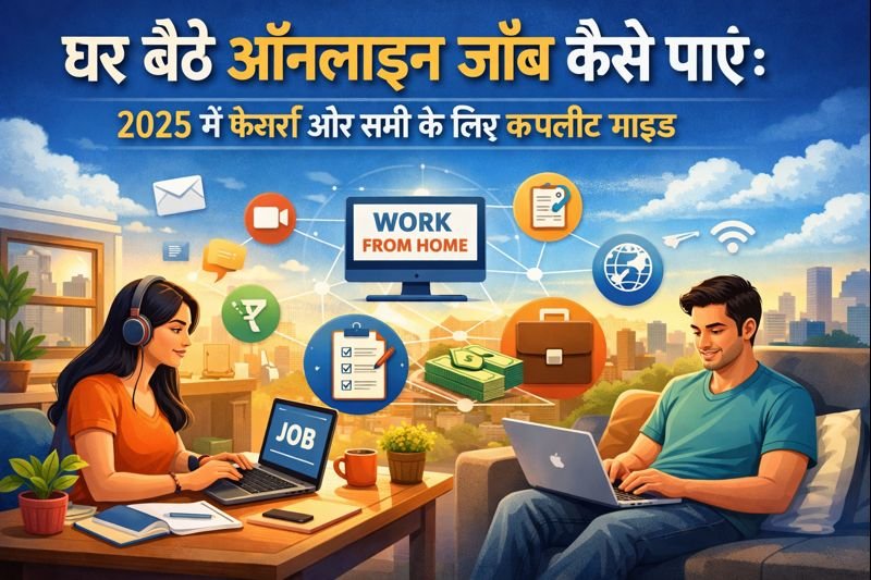 घर बैठे ऑनलाइन जॉब कैसे पाएं: 2025 में फ्रेशर्स और सभी के लिए कंपलीट गाइड