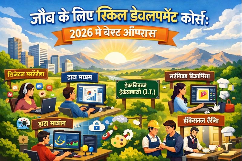 जॉब के लिए स्किल डेवलपमेंट कोर्स: 2026 में बेस्ट ऑप्शंस