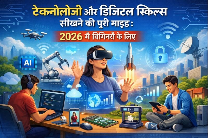 टेक्नोलॉजी और डिजिटल स्किल्स सीखने की पूरी गाइड: 2026 में बिगिनर्स के लिए
