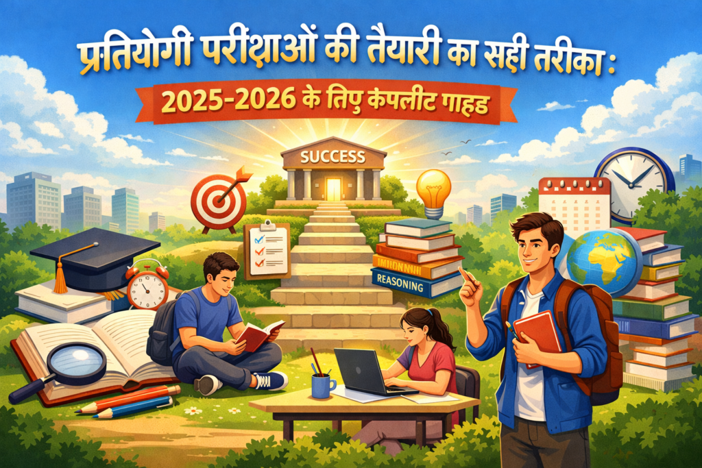 प्रतियोगी परीक्षाओं की तैयारी का सही तरीका: 2025-2026 के लिए कंपलीट गाइड