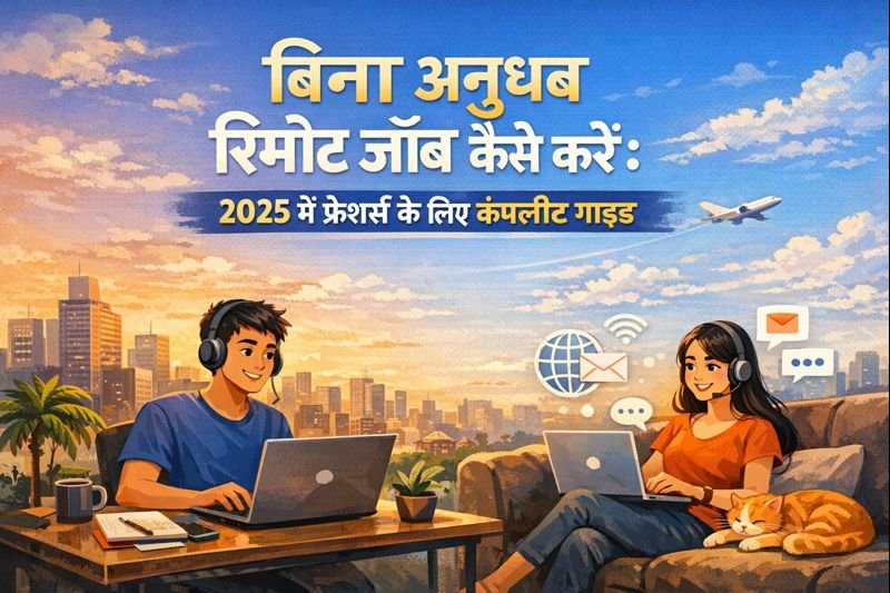 बिना अनुभव रिमोट जॉब कैसे करें: 2025 में फ्रेशर्स के लिए कंपलीट गाइड