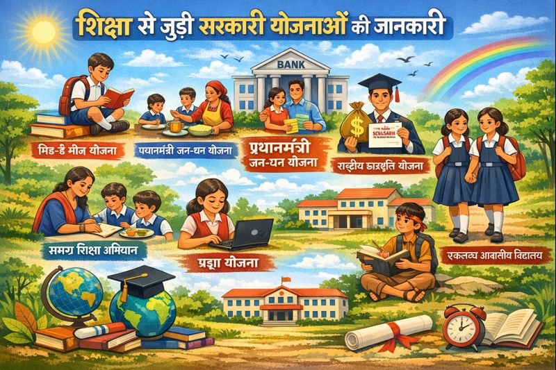 शिक्षा से जुड़ी सरकारी योजनाओं की जानकारी