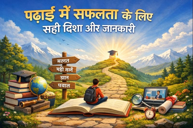 पढ़ाई में सफलता के लिए सही दिशा और जानकारी