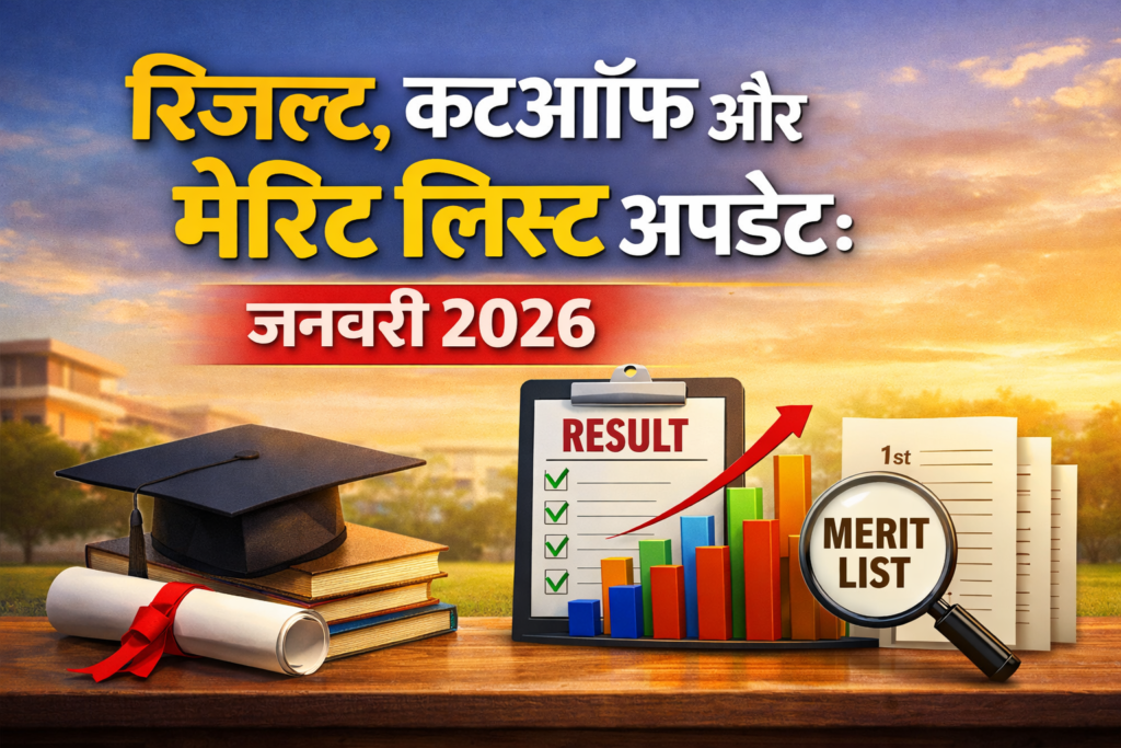 रिजल्ट, कटऑफ और मेरिट लिस्ट अपडेट: जनवरी 2026