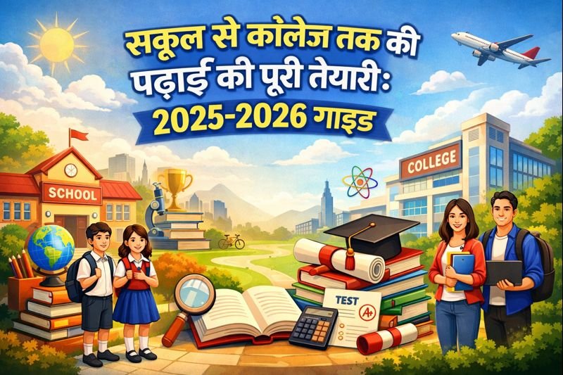 स्कूल से कॉलेज तक की पढ़ाई की पूरी तैयारी: 2025-2026 गाइड
